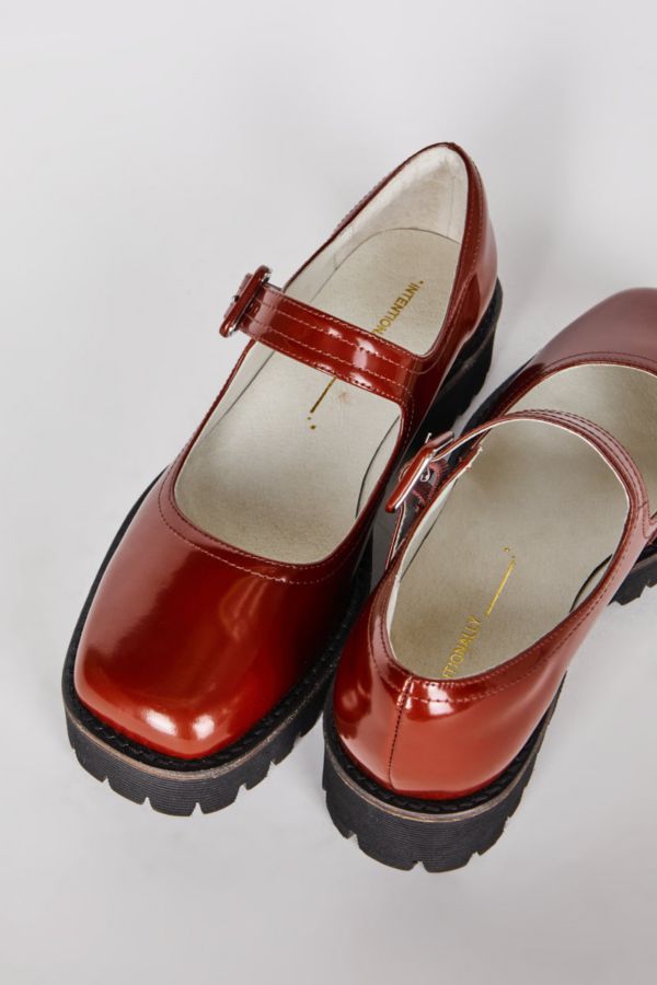 Slide View: 4: Intentionally Blank Veronica Leather Platform Mary Jane