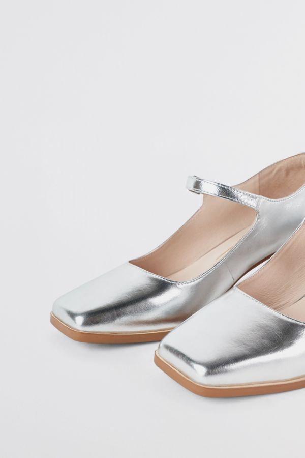 Slide View: 2: Intentionally Blank Christopher Leather Mary Jane Heel