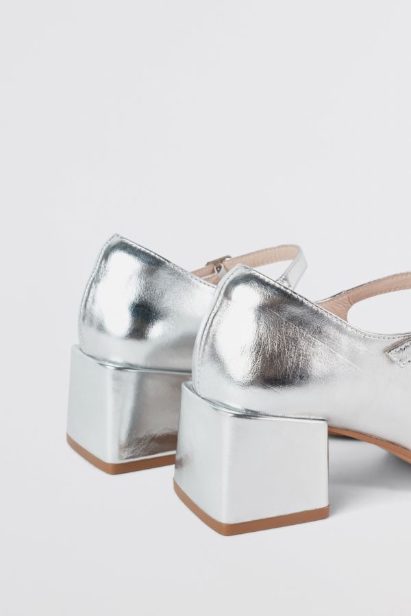 Slide View: 3: Intentionally Blank Christopher Leather Mary Jane Heel