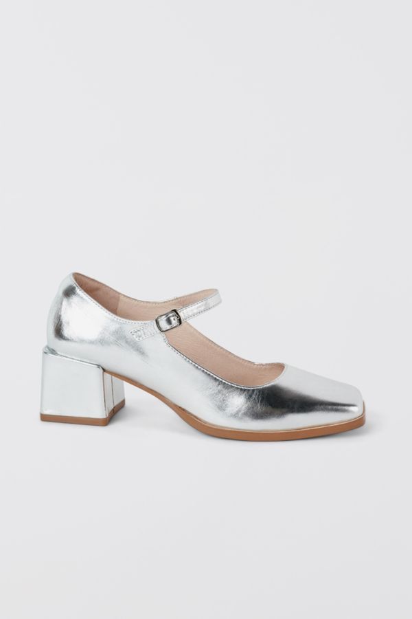 Slide View: 1: Intentionally Blank Christopher Leather Mary Jane Heel