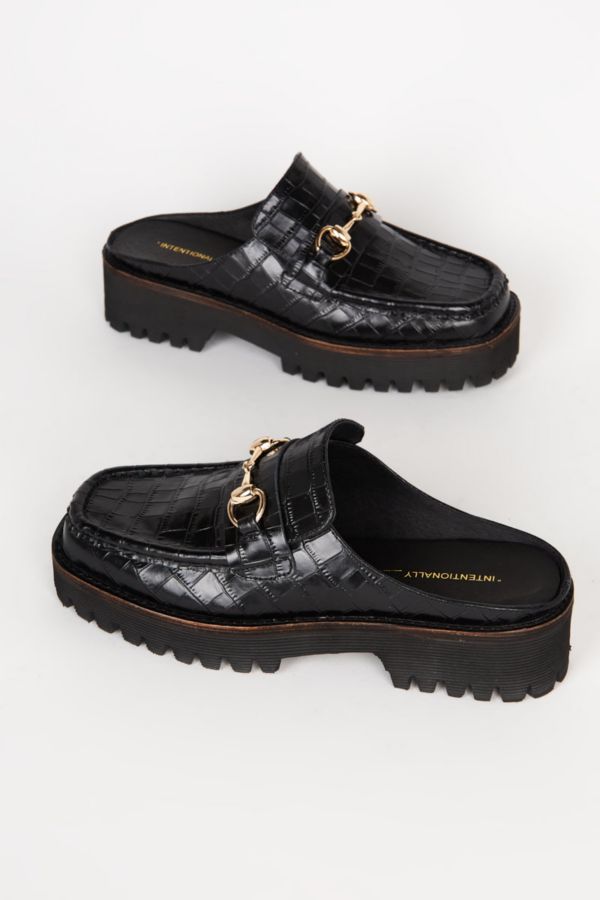 Slide View: 3: Intentionally Blank Kowloon Leather Loafer Mule