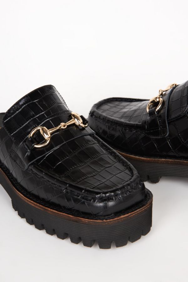 Slide View: 4: Intentionally Blank Kowloon Leather Loafer Mule