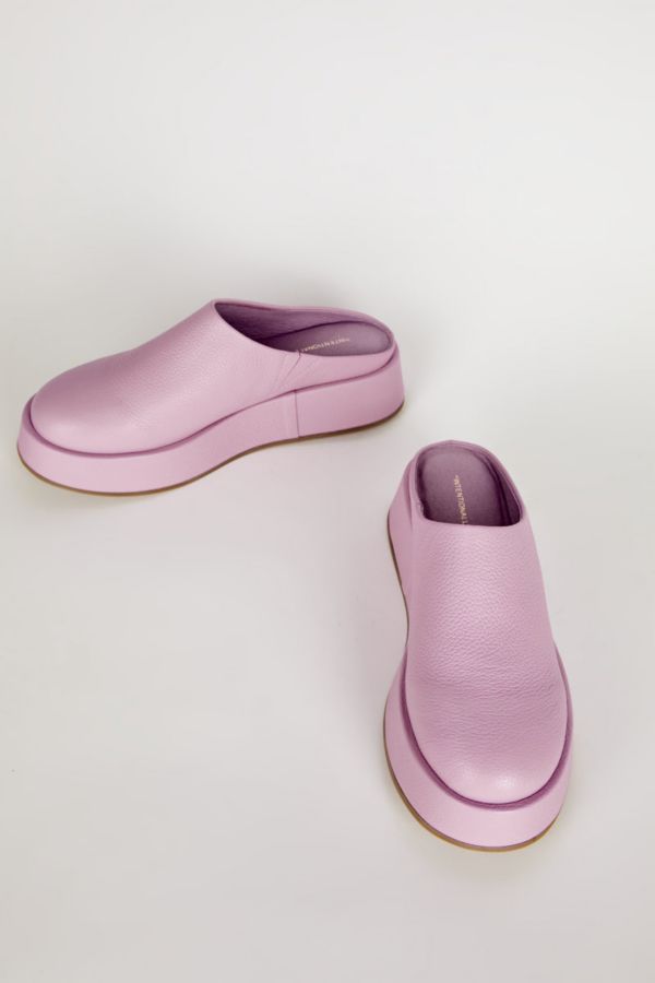 Slide View: 3: Intentionally Blank Risen Leather Platform Mule