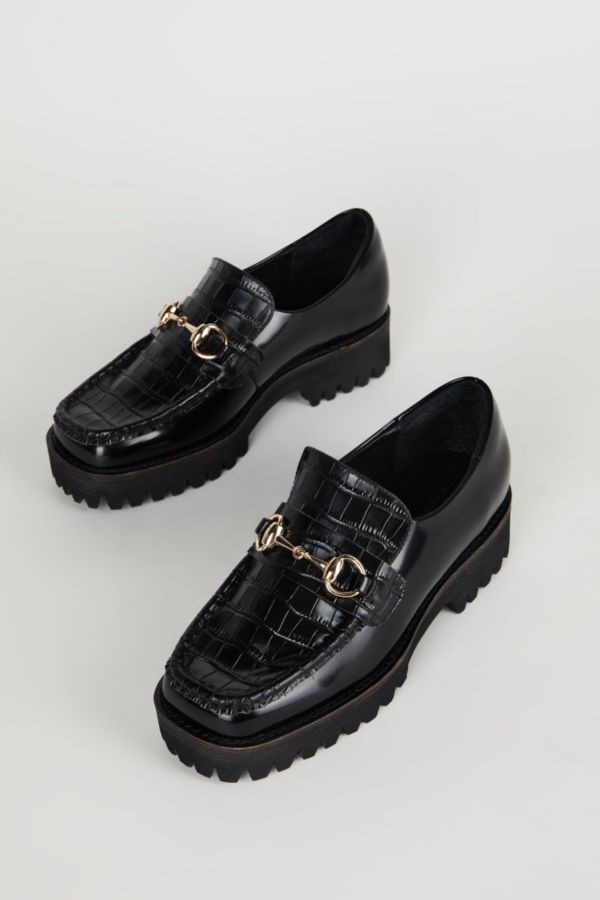 Slide View: 1: Intentionally Blank HK-2 Croc-Embossed Lug Loafer