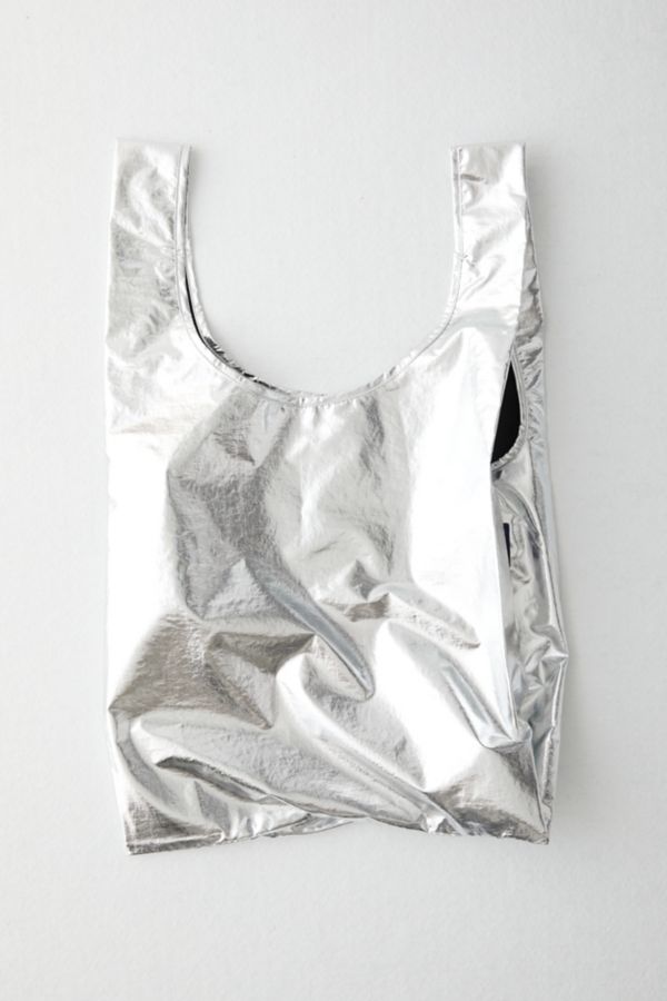 Slide View: 3: BAGGU Metallic Standard Baggu Reusable Tote Bag