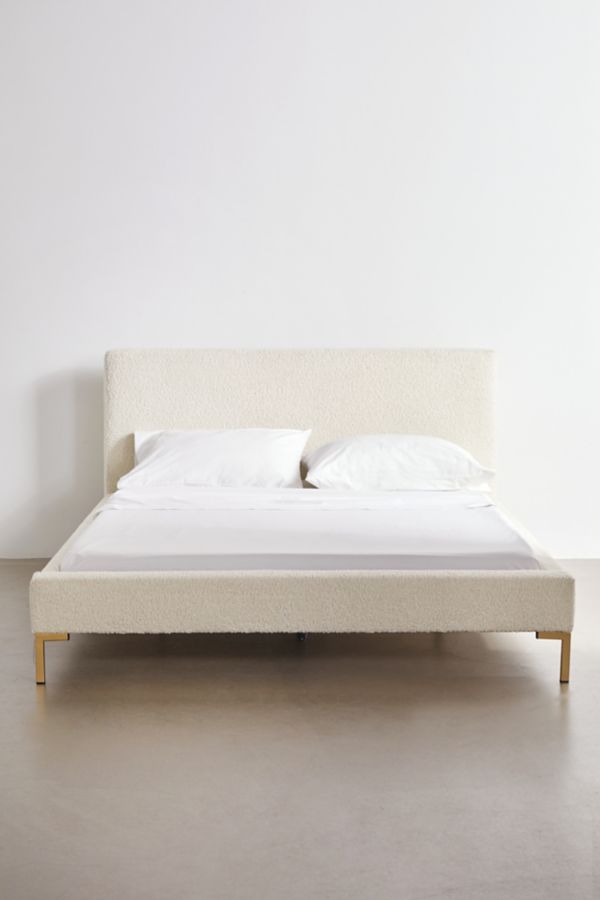 Slide View: 2: Rosalie Faux Sheepskin Platform Bed