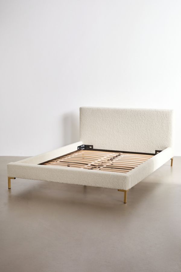 Slide View: 3: Rosalie Faux Sheepskin Platform Bed