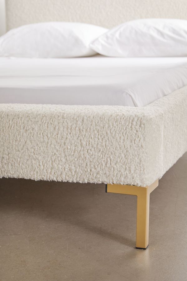 Slide View: 4: Rosalie Faux Sheepskin Platform Bed