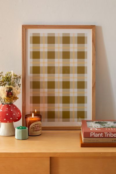 Miho Vintage Gingham Style Art Print