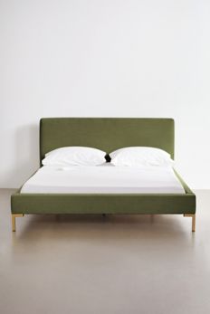 Slide View: 1: Rosalie Crosshatch Weave Platform Bed