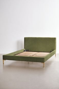 Slide View: 2: Rosalie Crosshatch Weave Platform Bed