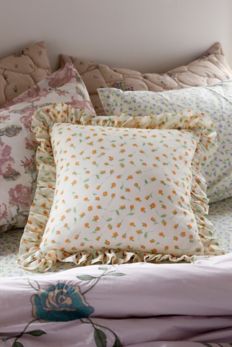 Slide View: 1: Harper Ruffle Throw Pillow