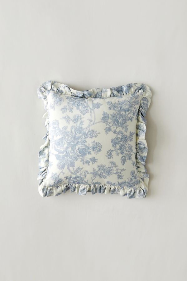 Slide View: 2: Harper Patterned Ruffle Throw Pillow