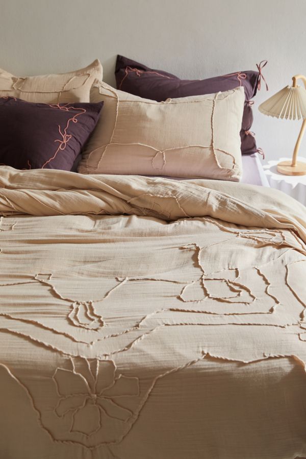 Slide View: 1: Serena Lumi Gauze Duvet Cover