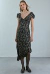 Thumbnail View 5: Kimchi Blue Cora Lace Trim Printed Asymmetrical Midi Dress