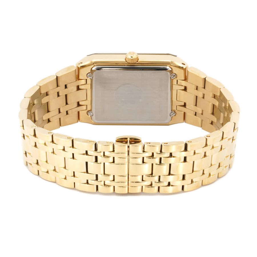 Slide View: 3: Bulova Quadra Quartz Rectangular Diamond Dial Watch