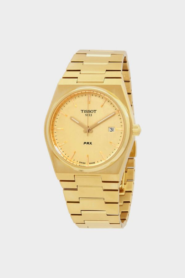 Slide View: 1: Tissot PRX Quartz Analog Champagne Dial Watch