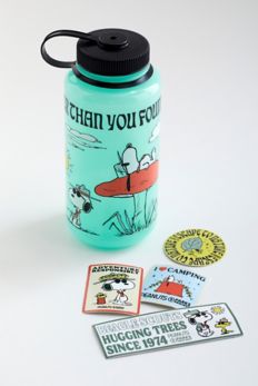 Slide View: 4: Parks Project X Peanuts Water Bottle & Sticker Set