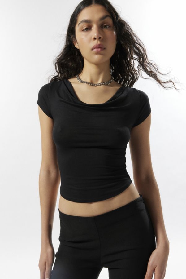 Slide View: 1: Silence + Noise Lara Cowl Neck Top