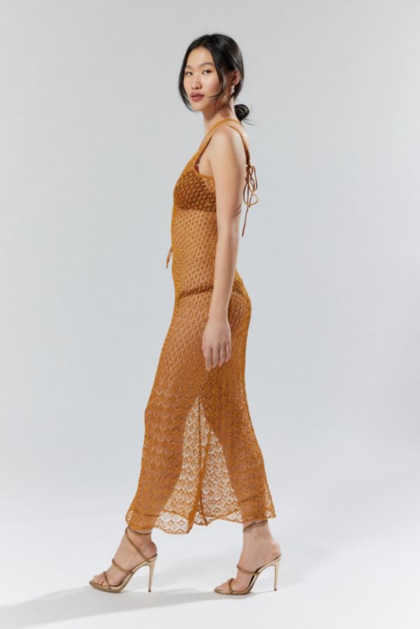 Slide View: 3: House Of Sunny Athena Sheer Knit Midi Dress