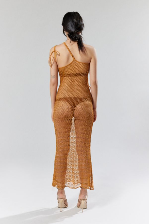 Slide View: 4: House Of Sunny Athena Sheer Knit Midi Dress