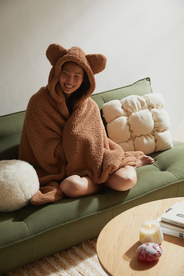 Slide View: 5: Animal Ears Fleece Throw Blanket