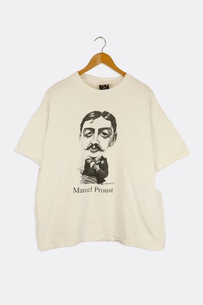 Vintage Marcel Proust Cross Hatch Cartoon Sketch T Shirt