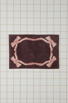 Slide View: 2: Lacey Bows Bath Mat