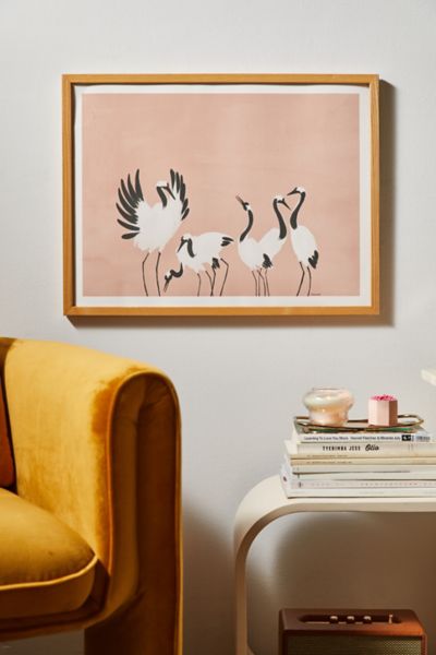 Megan Galante Crane Dance Mauve Pink Art Print