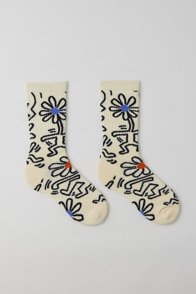 Chaussettes mi-mollet Dancing Flower Keith Haring