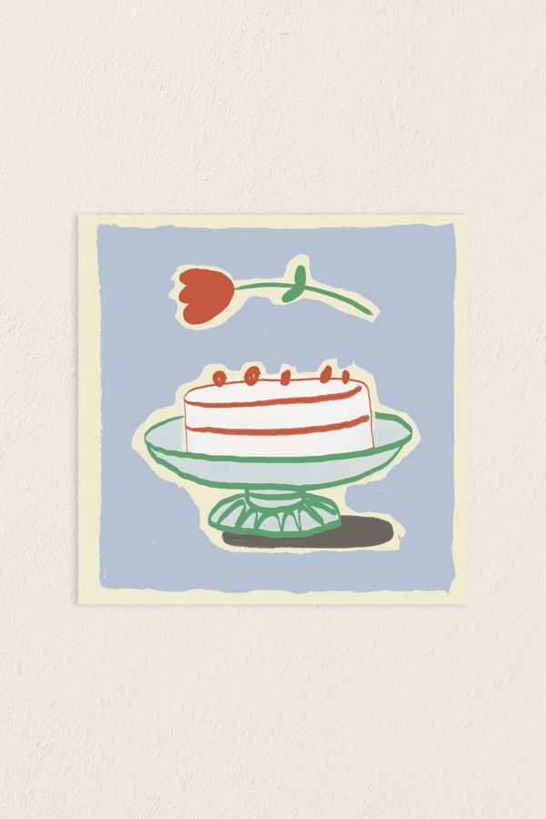 Slide View: 2: hiabbyhi Birthday Cake Art Print