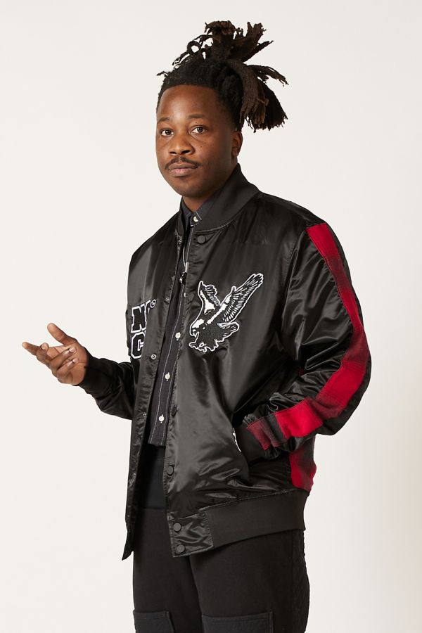 Slide View: 1: UO Summer Class ’22 Urban Renewal Remade North Carolina Central University Satin Jacket