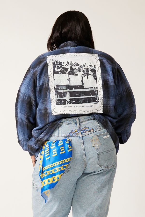 Slide View: 2: UO Summer Class ’22 Urban Renewal Remade North Carolina A&T State University Flannel Shirt