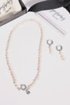 Thumbnail View 3: Joey Baby Freshwater Pearl Necklace and Earrings Set