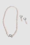 Thumbnail View 1: Joey Baby Freshwater Pearl Necklace and Earrings Set