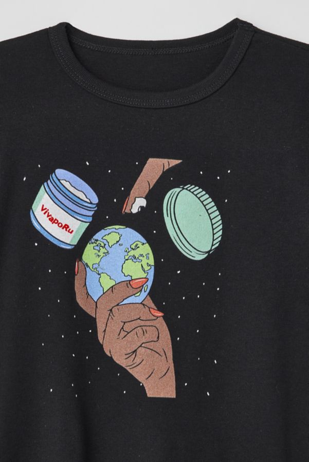 Slide View: 4: T-shirt court côtelé Heal The World Peralta Project, exclusivité UO