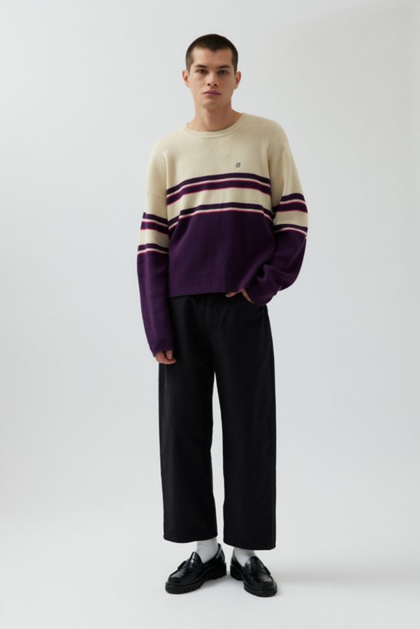 Slide View: 4: UO Shimmer Stripe Crew Neck Sweater