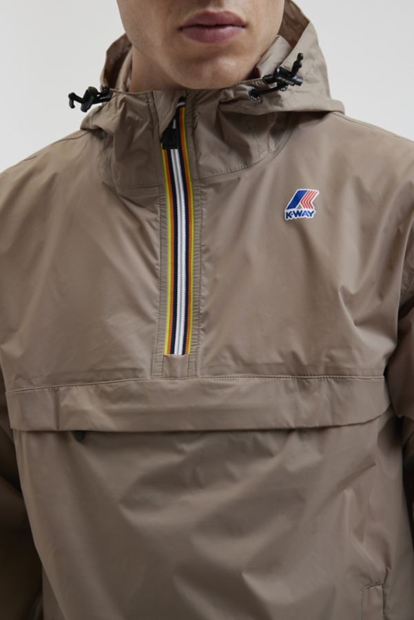 Slide View: 5: K-Way Le Vrai Leon 3.0 Half-Zip Windbreaker Jacket