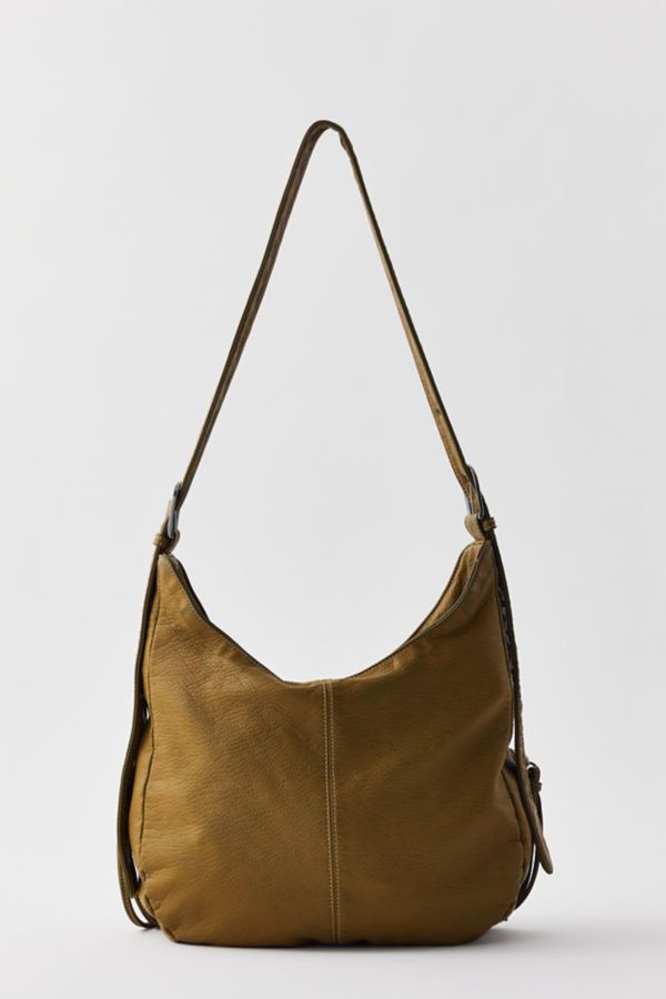 Slide View: 4: Silence + Noise Utility Zip Washed Shoulder Bag