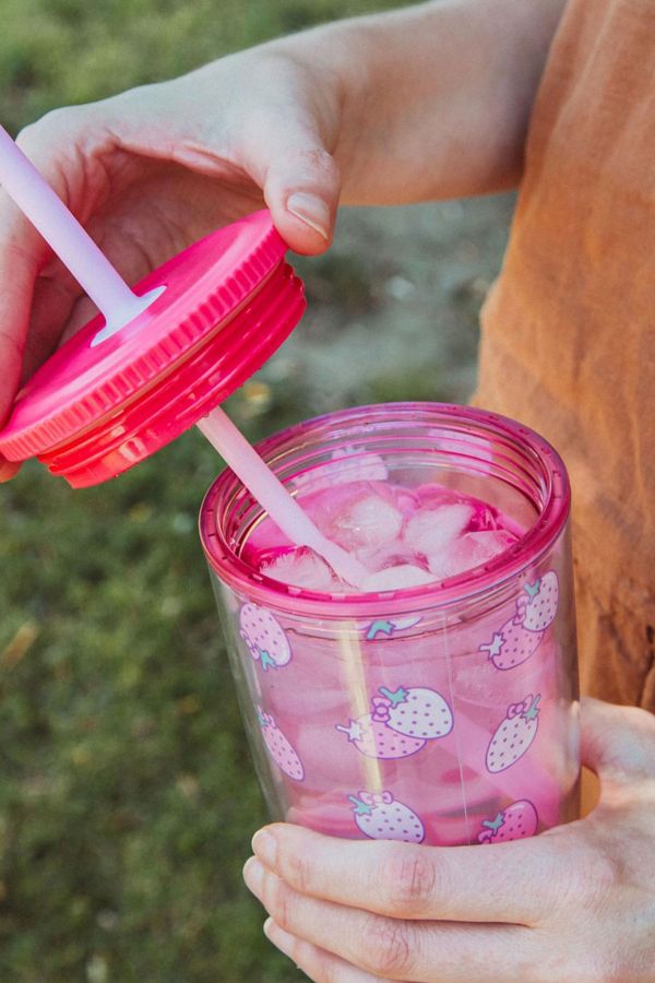 Slide View: 4: Sanrio Hello Kitty Strawberries 20oz Tumbler