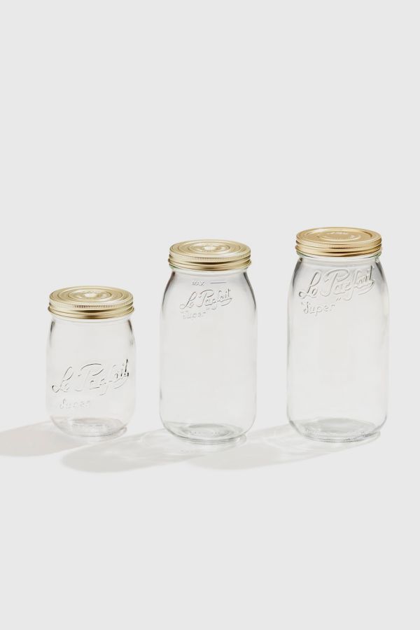 Slide View: 5: Le Parfait French Glass Screw Top Storage Jar Set