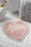 Thumbnail View 1: Love Yourself Heart Shape Tufted Bath Mat