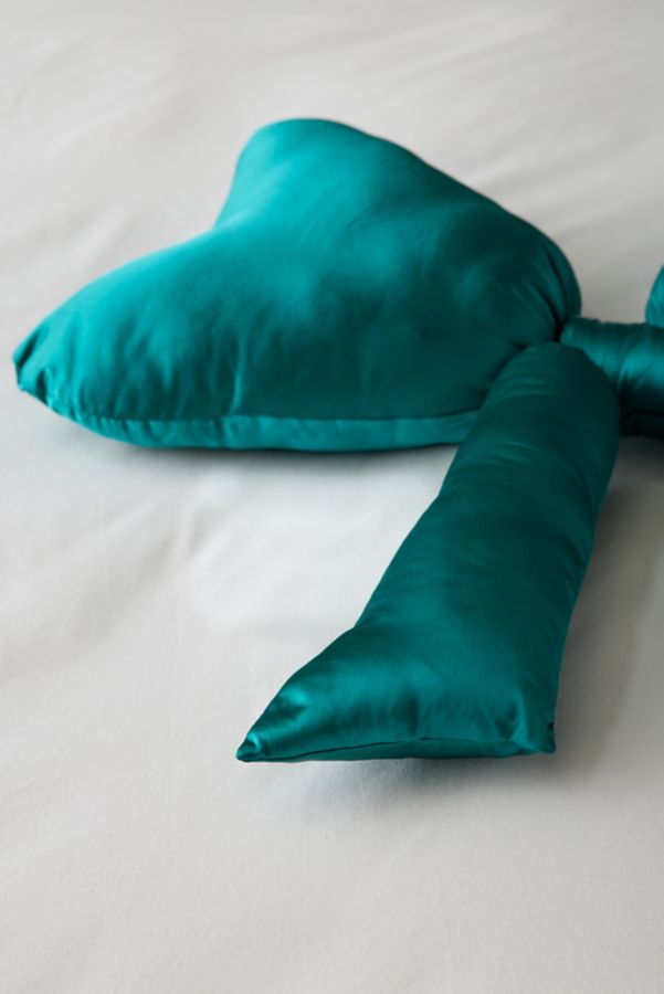 Slide View: 3: Big Bow Silky Satin Throw Pillow