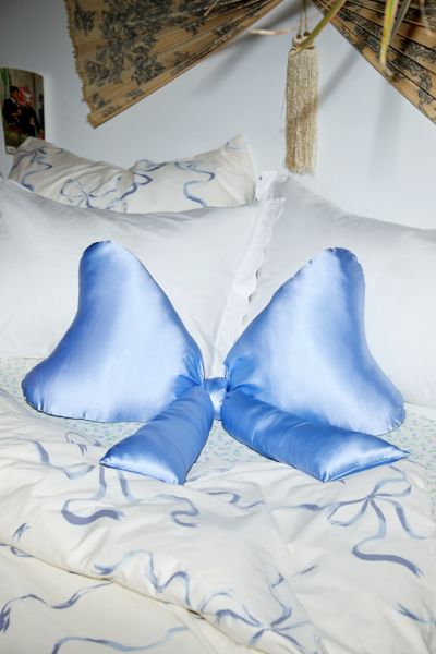 Big Bow Satin Throw Pillow