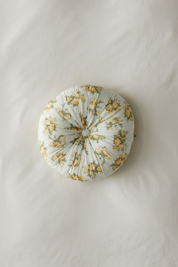 Slide View: 2: Lena Round Pintuck Throw Pillow