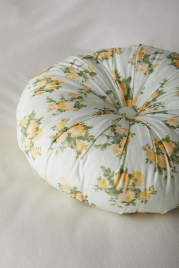 Slide View: 3: Lena Round Pintuck Throw Pillow