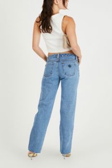 Slide View: 2: Abrand 99 Low Straight Petite Jeans