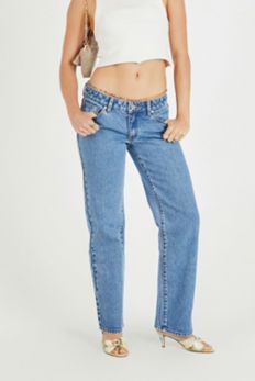 Slide View: 4: Abrand 99 Low Straight Petite Jeans