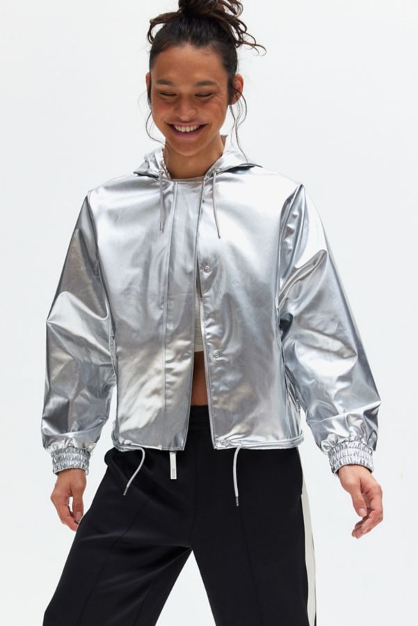 Slide View: 1: RAINS Cropped String Waterproof Rain Jacket