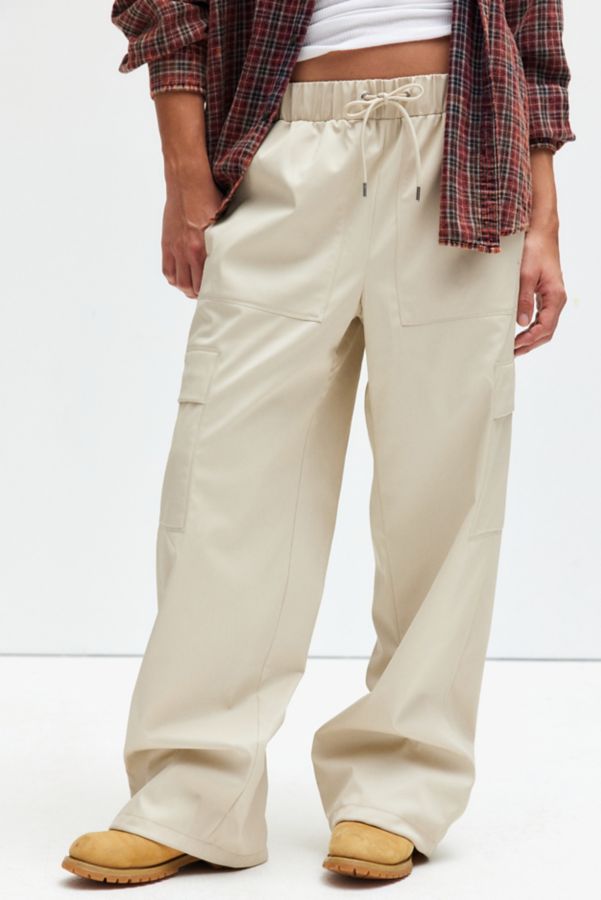 Slide View: 1: RAINS Wide Leg Cargo Rain Pant